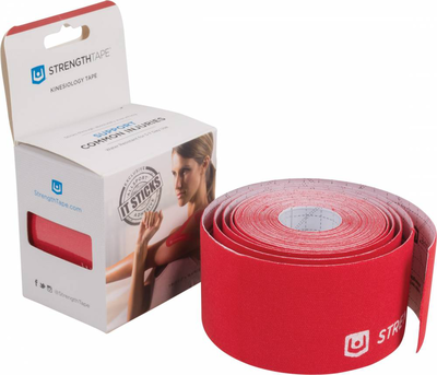 Strengthtape kinesiology tape red 5m- uncut, , medium