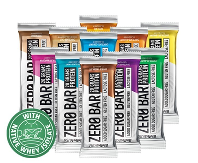 Biotech usa zero bar with native whey box of 20pcs x 50g, , medium