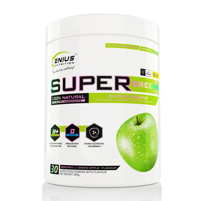 Super greens 300g/30serv, Genius nutrition, , medium