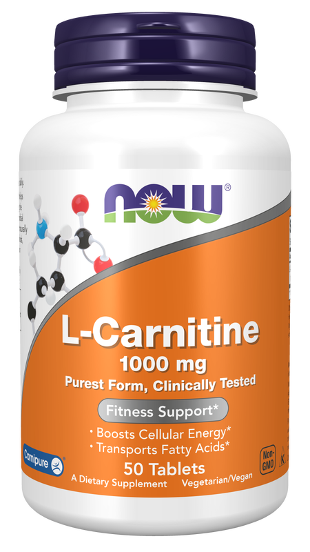 Product image: Now foods - l-carnitine 1000mg x 50 tablets, , medium-null