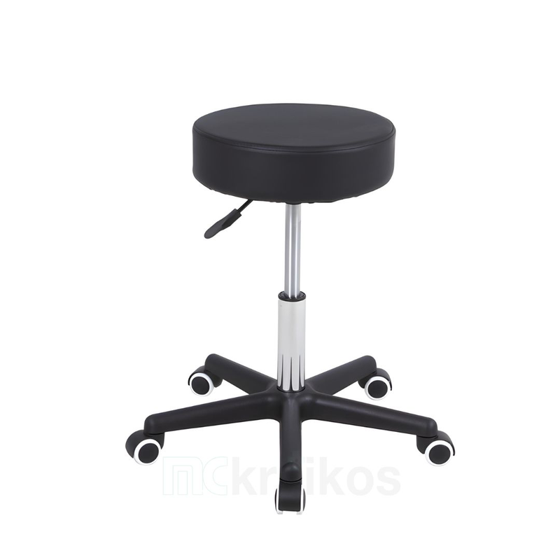 Product image: Medical adjustable stool with wheels – black, , medium-null