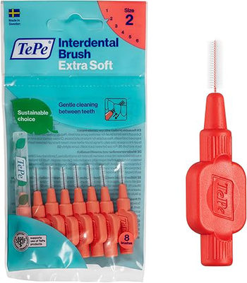 Tepe interdental red brushes extra soft 0.5 x 8 pieces