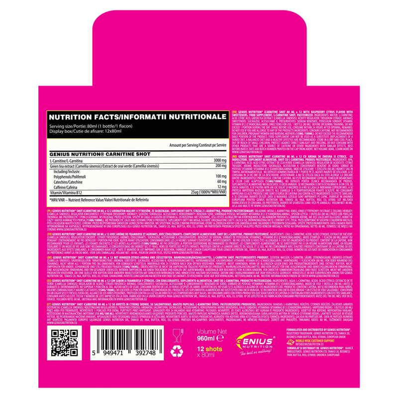 Product image: Carnitine shot 80ml, Genius nutrition, , medium-null
