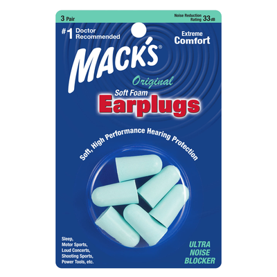 Mack's original soft foam earplugs 3 pairs