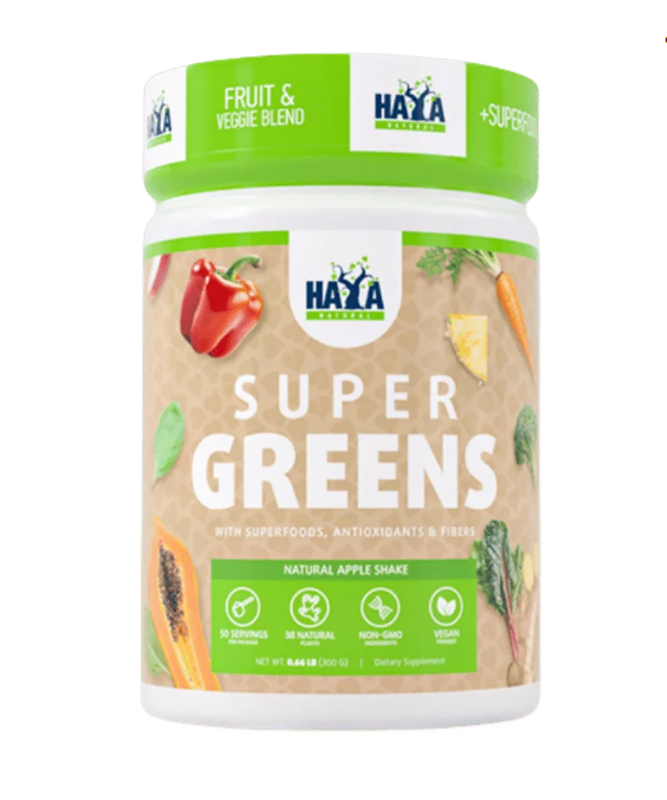 Haya Labs Super Greens 300g-Peach flavour, , medium-null