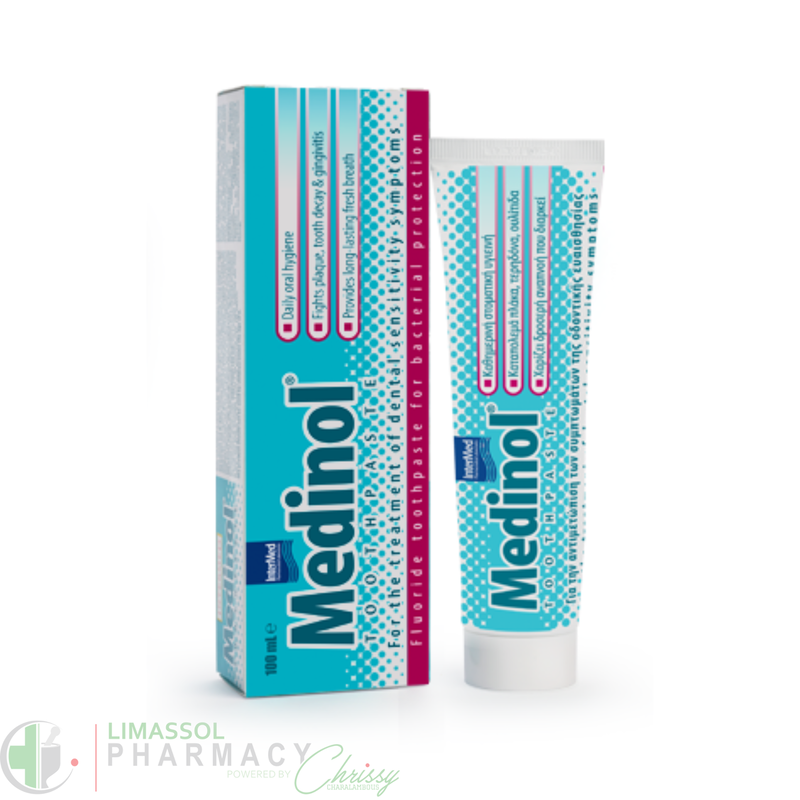 Medinol toothpaste, fluoride daily toothpaste 100ml, , medium-null