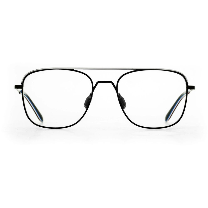 Black stainless steel glasses (frames)-null