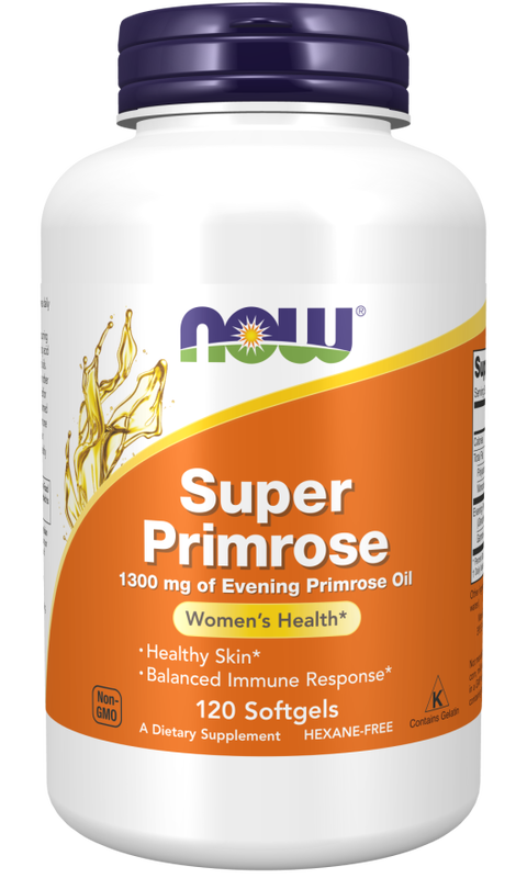Product image: Now foods - super primrose oil 1300mg x 120 softgels, , medium-null