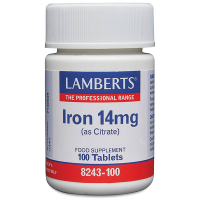 Lamberts iron 14mg (as citrate) x 100 tablets, , medium