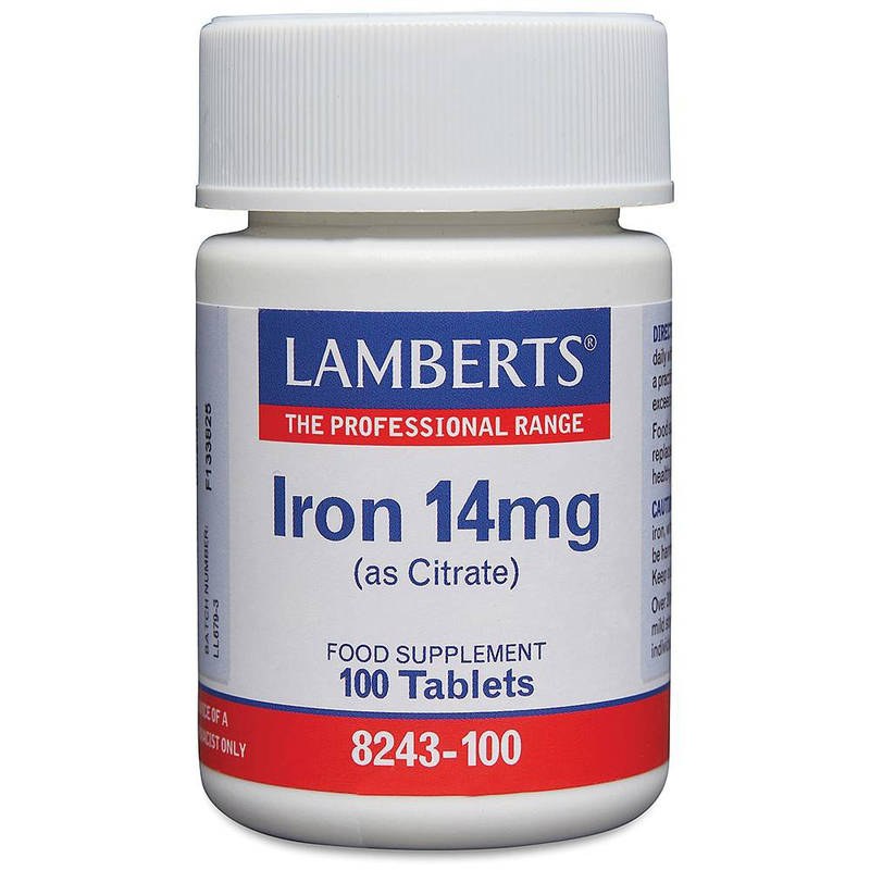 Product image: Lamberts iron 14mg (as citrate) x 100 tablets, , medium-null
