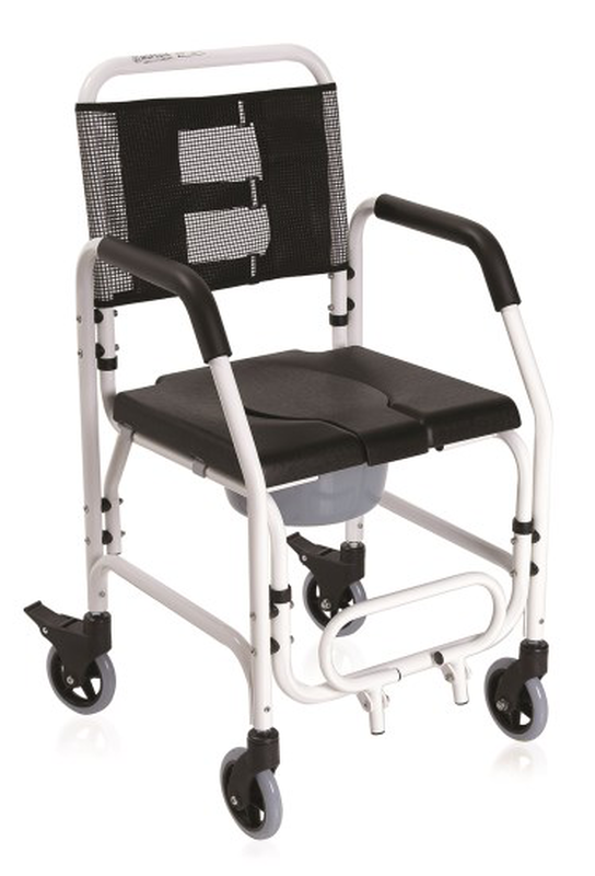 Shower chair aluminium painted and toilet with four castors  rs939, , medium-null