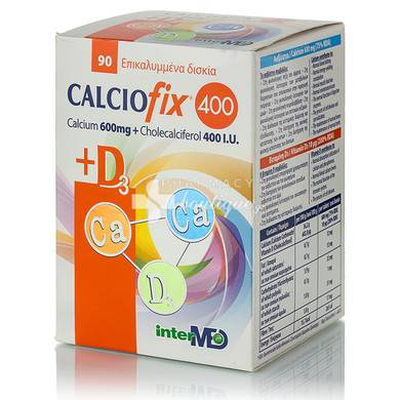 Intermed calciofix 400, calcium 600mg & cholecalciferol 400iu 90tablets