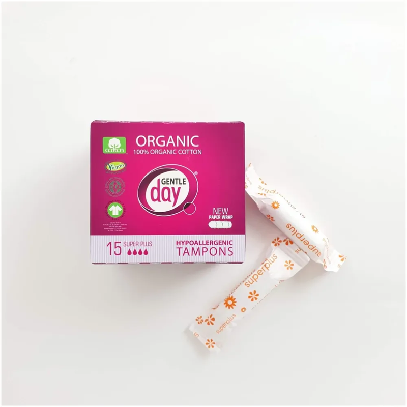 Product image: Gentle day organic tampon super plus 15s, , medium-null