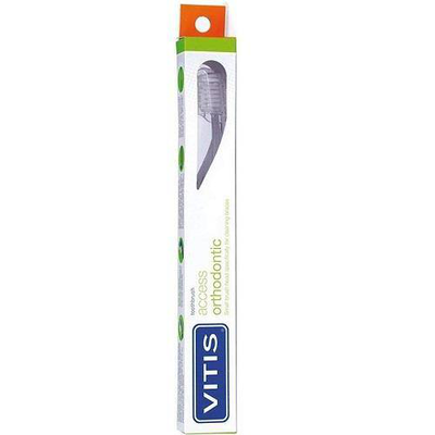 Vitis orthodontic toothbrush, access compact head 1piece, , medium