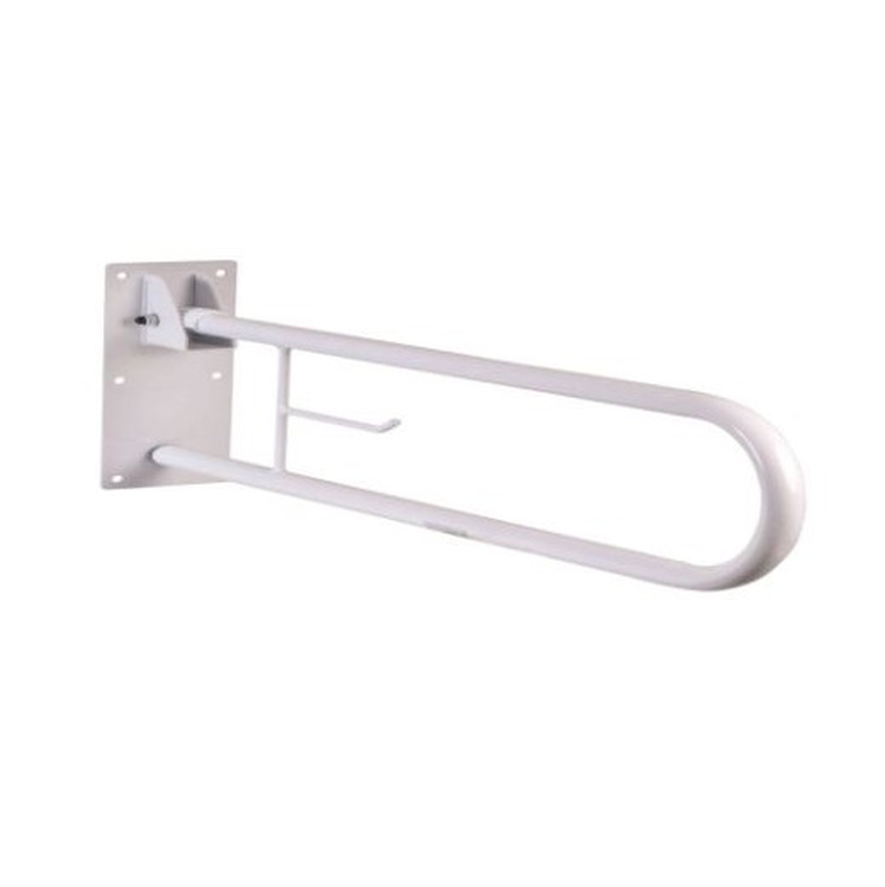 White bath handle with paper holder 80cm, , medium-null