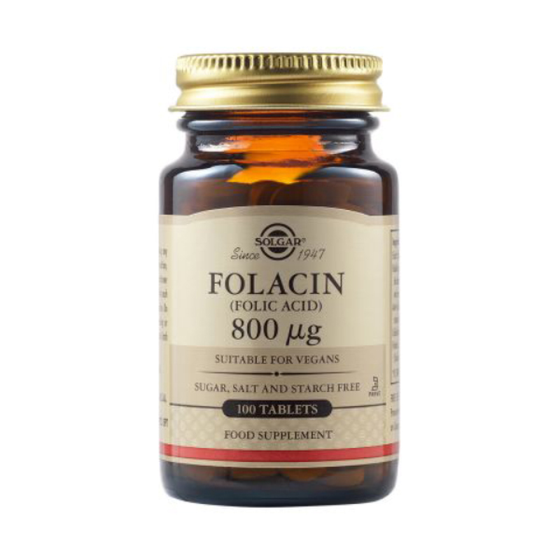 Product image: Solgar folacin (folic acid) 800mcg 100 ταμπλέτες, , medium-null