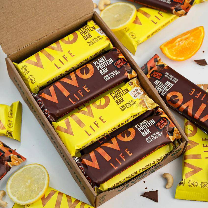Product image: Plant protein bars: cacao and orange - vivo life, , medium-null