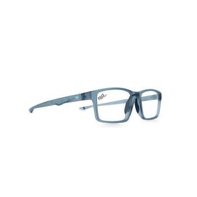 OJO personal style square clear grey  frame and temples with demo lenses, , medium