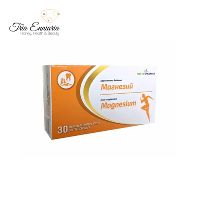 Magnesium, food supplement, 30 softgel capsules, phytopharma, , medium