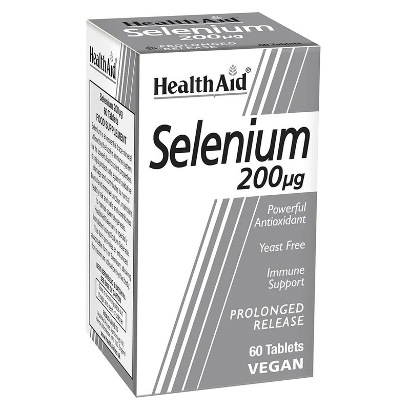 Product image: Health aid selenium 200mg prolonged release x 60 veg tablets, , medium-null