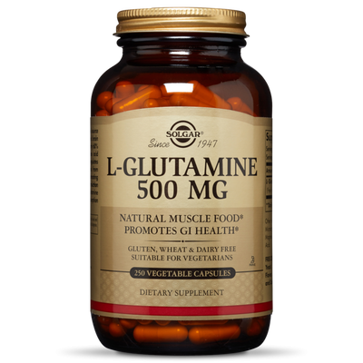 Solgar l-glutamine 500mg x 50 capsules - supports immune, neural & gastrointestinal system - suitable for person with intense stress & intense sports activities