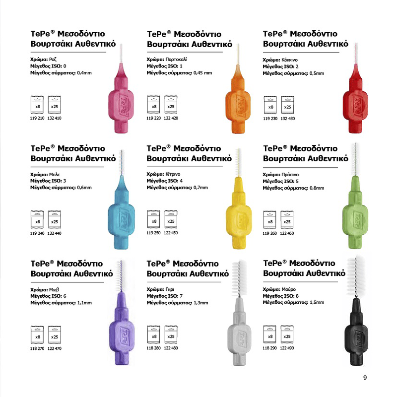 Tepe interdental brushes blue 3 (0.6mm) 8pcs, , medium-null