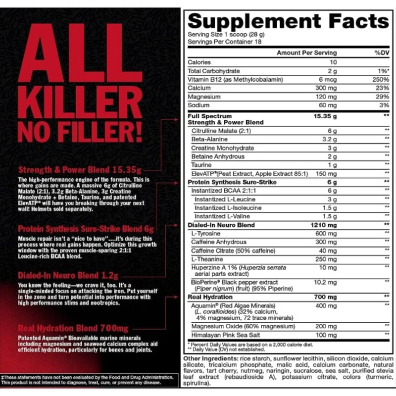 Mutant madness all-in  preworkout  504G  tropical  cyclone, , medium-null