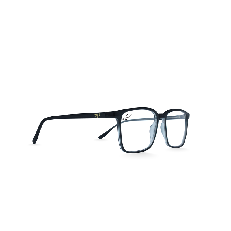 OJO personal style square black frame and temples with demo lenses, , medium image number null