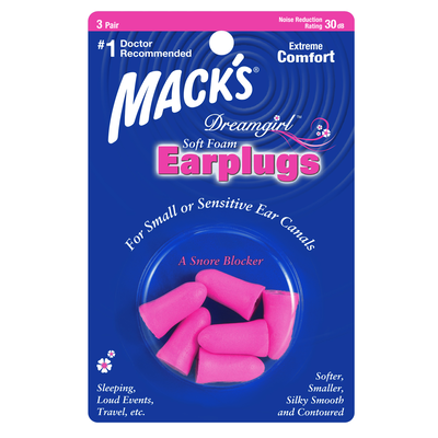 Mack's dreamgirl soft foam earplugs 3 pairs