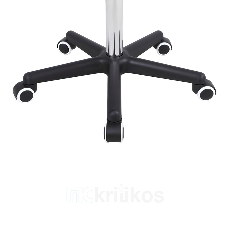 Medical adjustable stool with wheels – black, , medium-null