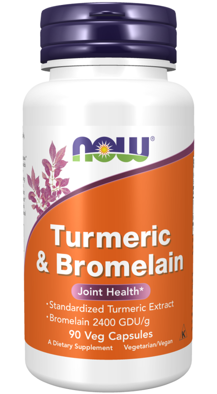 Now foods - turmeric & bromelain joint health x 90 veg capsules, , medium image number null