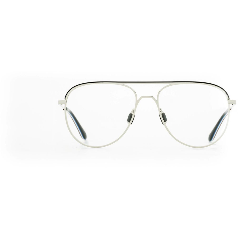 Gray stainless steel glasses (frames)-null