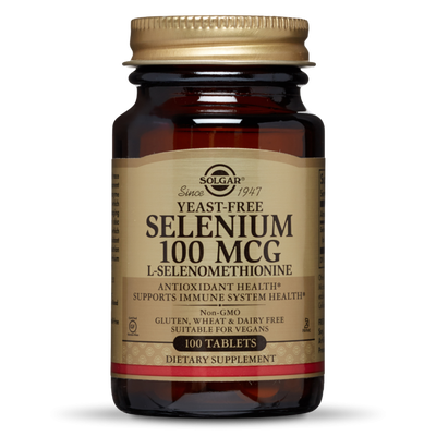 Solgar selenium 100mcg x 100 tablets - antioxidant & supports immune system