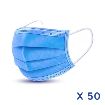 Surgical face masks 3ply (pack of 50), , medium
