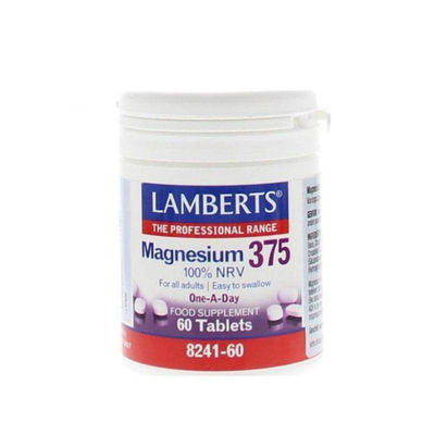 Lamberts magnesium 375 x 60 tablets - support for bones, muscle and nervous system, , medium