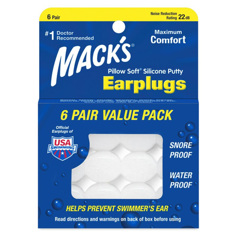Mack's pillow soft silicone putty earplugs 6 pair, , medium-null