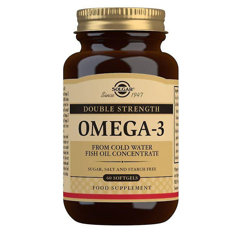 Solgar omega-3 double strength 700mg x 60 softgels - protect the cardiovascular system, , medium-null
