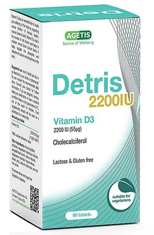Agetis detris vitamin d3 2200iu (55mg) x 90 tablets, , medium-null