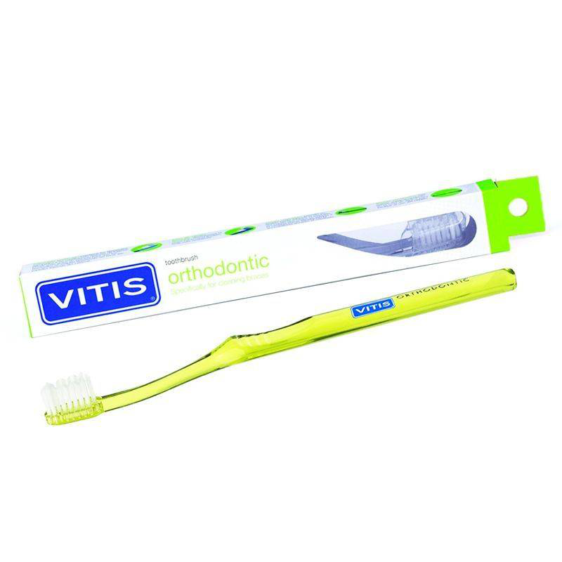 Vitis orthodontic toothbrush, specially designed for cleaning braces, , medium image number null