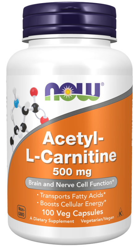 Now foods acetyl-l-carnitine 500 mg - 100 veg capsules, , medium-null