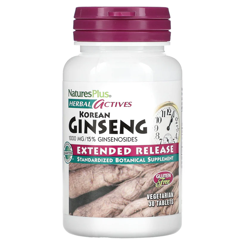 Product image: Natures plus korean ginseng extended release 1000mg 30 tablets, , medium-null