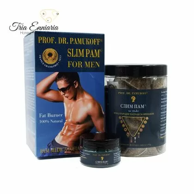 Slim pam for men, 40 capsules and 20 filter sashets, dr. Pamukoff