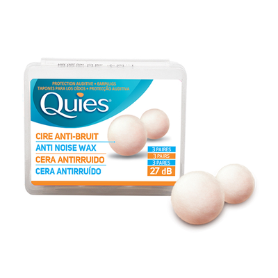 Quies earplugs anti-noise wax ωτοασπίδες για προστασία από τον θόρυβο 3 ζευγάρια, , medium