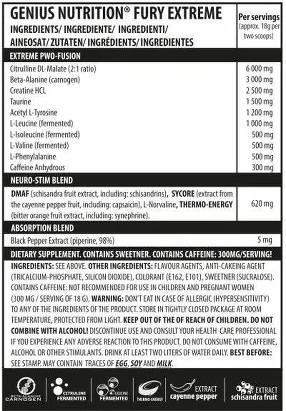 Product image: Fury extreme 400g, Genius nutrition-null