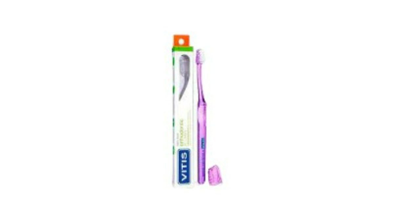 Vitis orthodontic toothbrush, access compact head 1piece, , medium-null