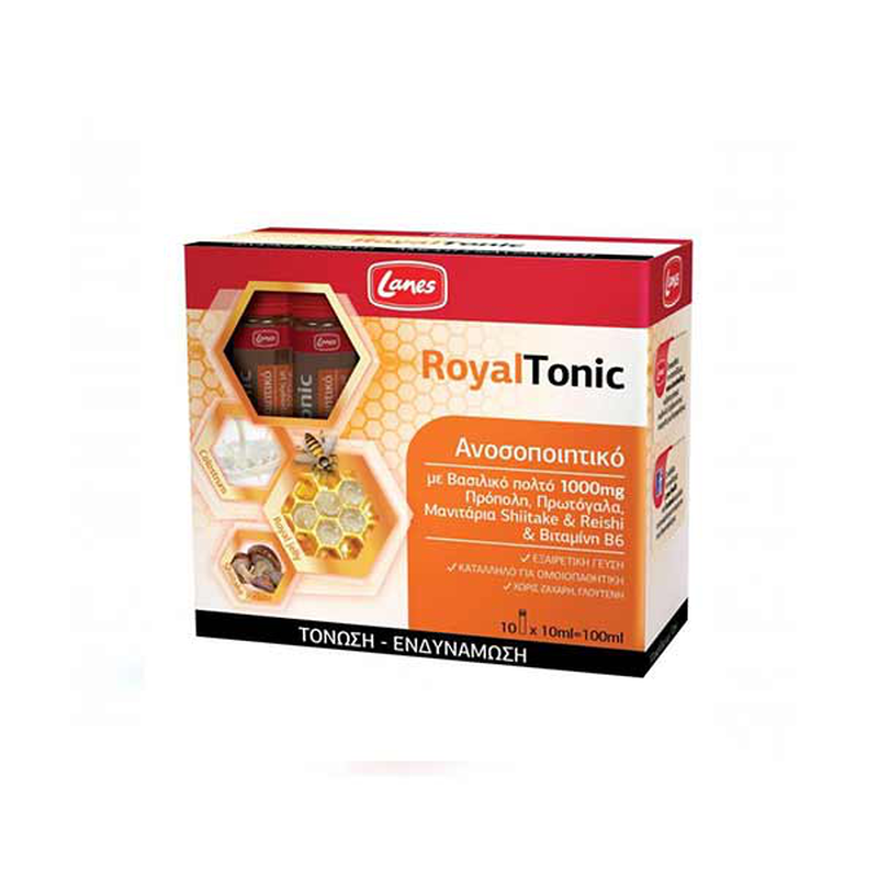Lanes royal tonic &mu;&epsilon; &beta;&alpha;&sigma;&iota;&lambda;&iota;&kappa;ό &pi;&omicron;&lambda;&tau;ό 1000 mg, &pi;&rho;ό&pi;&omicron;&lambda;&eta;, &pi;&rho;&omega;&tau;ό&gamma;&alpha;&lambda;&alpha;, &mu;&alpha;&nu;&iota;&tau;ά&rho;&iota;&alpha; shiitake &kappa;&alpha;&iota; reishi &kappa;&alpha;&iota; &beta;&iota;&tau;&alpha;&mu;ί&nu;&eta; b6 &gamma;&iota;&alpha; &tau;ό&nu;&omega;&sigma;&eta; &kappa;&alpha;&iota; &epsilon;&nu;&delta;&upsilon;&nu;ά&mu;&omega;&sigma;&eta; 10x10 ml, , medium-null