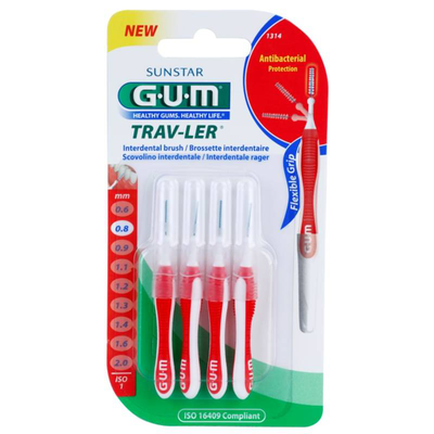 Gum trav-ler interdental brushes 0.8mm 1314 4s, , medium