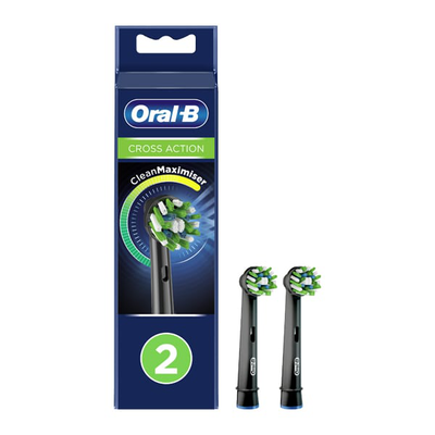 Oral b cross action black, brush heads, 2
