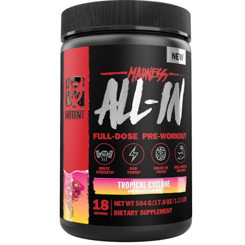 Mutant madness all-in  preworkout  504G  tropical  cyclone, , medium-null