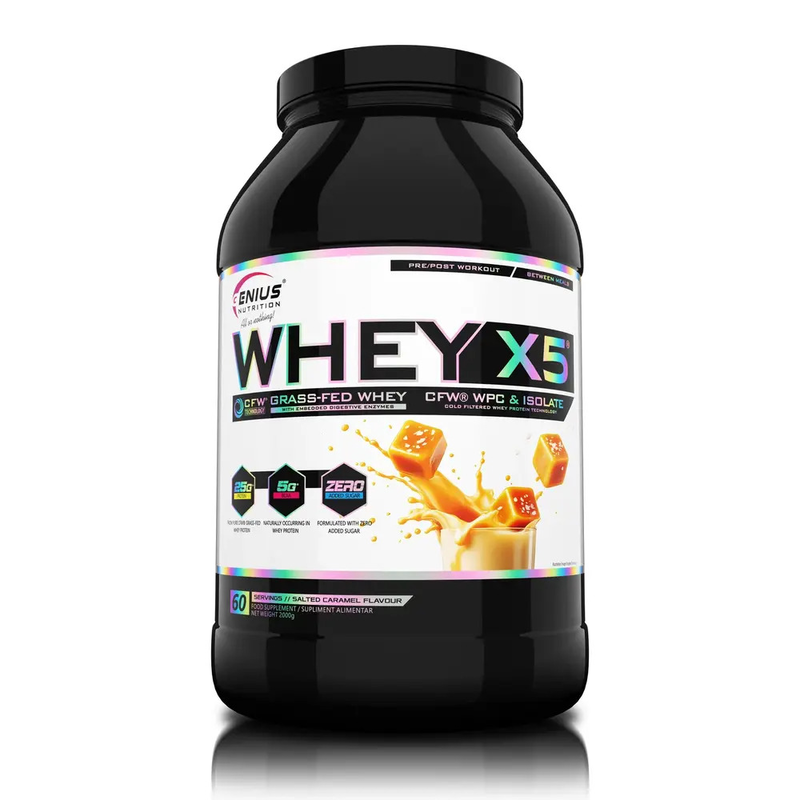 Genius nutrition whey x5 /61 serv salted caramel, , medium image number null